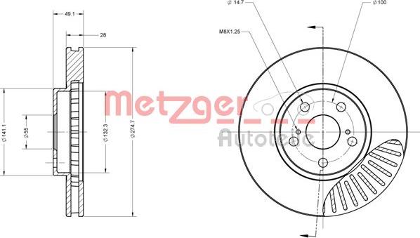 Metzger 6110315 - Kočioni disk www.molydon.hr