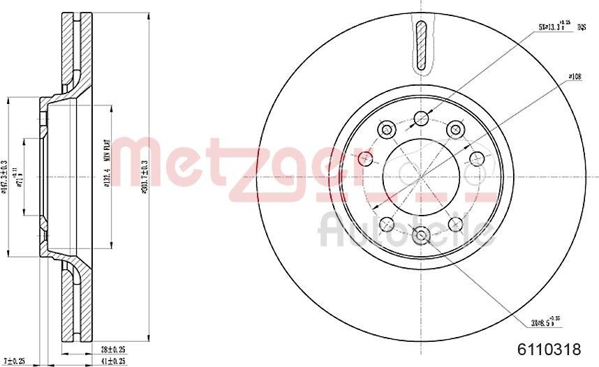 Metzger 6110318 - Kočioni disk www.molydon.hr