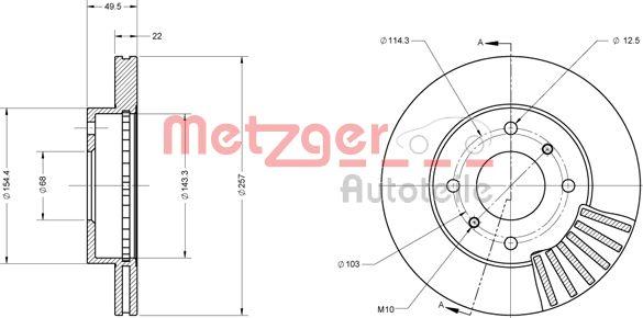 Metzger 6110312 - Kočioni disk www.molydon.hr