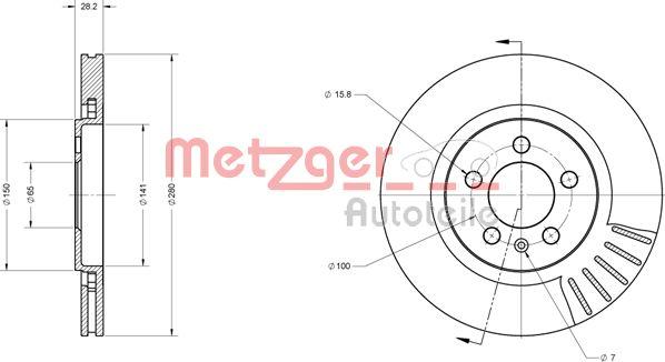 Metzger 6110385 - Kočioni disk www.molydon.hr