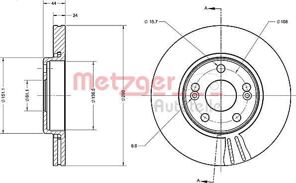 Metzger 6110386 - Kočioni disk www.molydon.hr