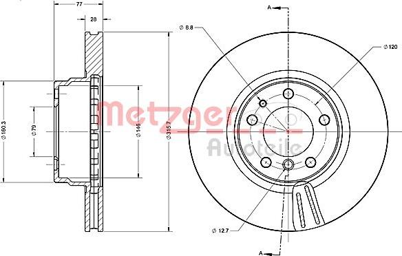 Metzger 6110383 - Kočioni disk www.molydon.hr