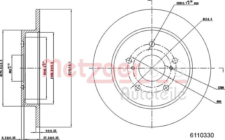 Metzger 6110330 - Kočioni disk www.molydon.hr