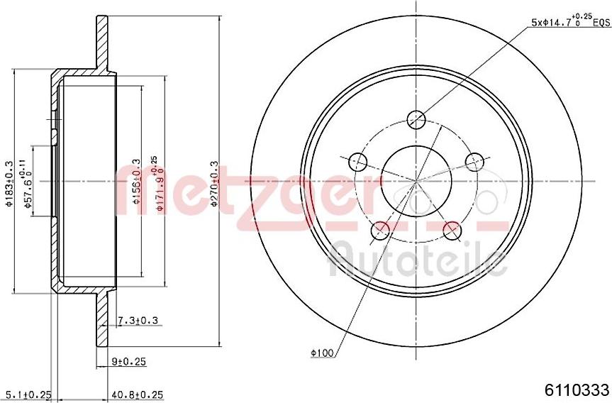 Metzger 6110333 - Kočioni disk www.molydon.hr