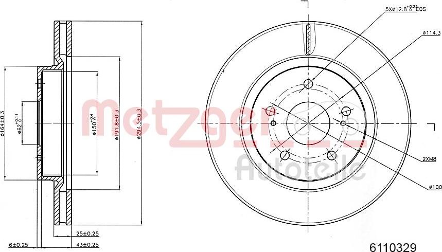 Metzger 6110329 - Kočioni disk www.molydon.hr