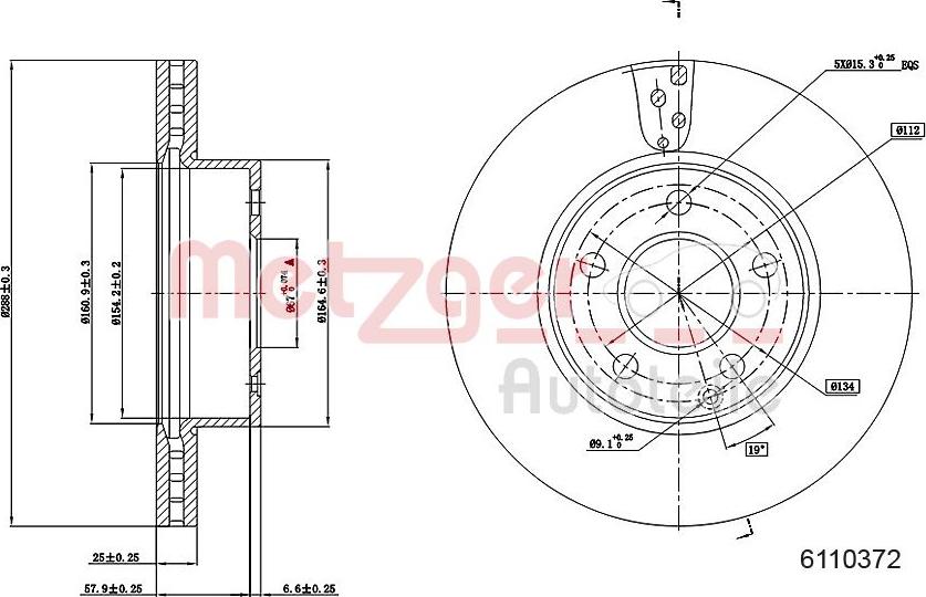 Metzger 6110327 - Kočioni disk www.molydon.hr