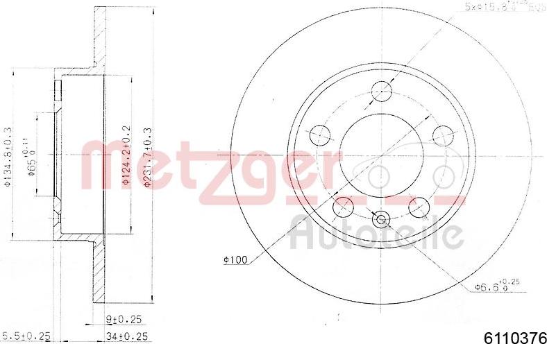 Metzger 6110376 - Kočioni disk www.molydon.hr