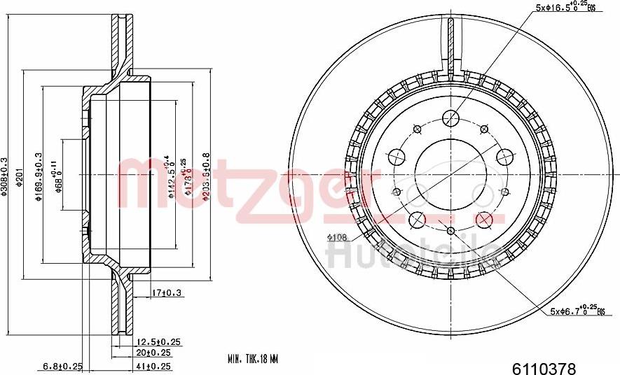 Metzger 6110378 - Kočioni disk www.molydon.hr