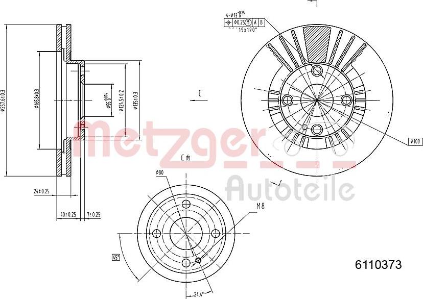 Metzger 6110373 - Kočioni disk www.molydon.hr