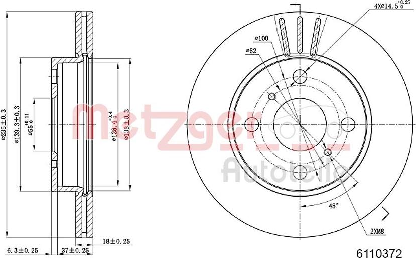 Metzger 6110372 - Kočioni disk www.molydon.hr