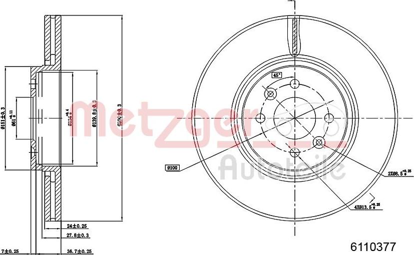 Metzger 6110377 - Kočioni disk www.molydon.hr