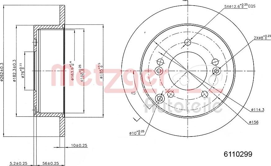 Metzger 6110299 - Kočioni disk www.molydon.hr