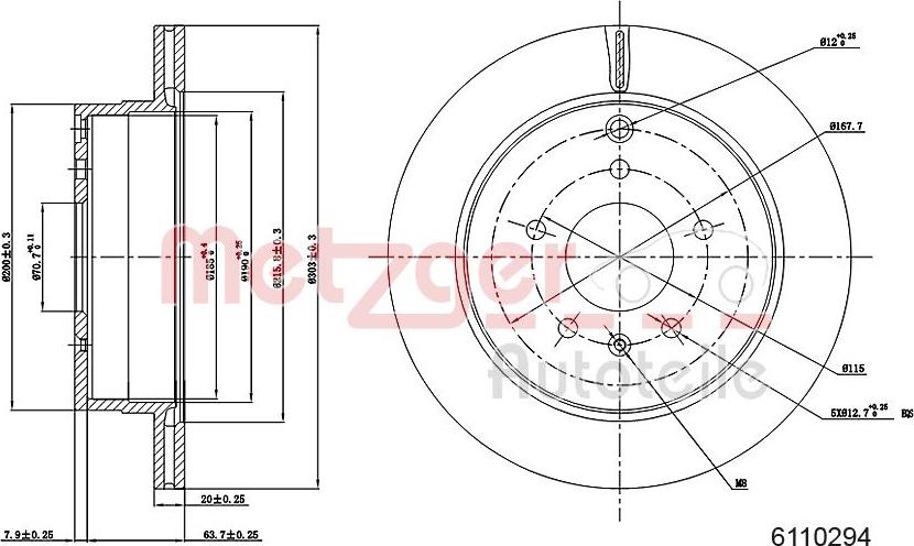 Metzger 6110294 - Kočioni disk www.molydon.hr