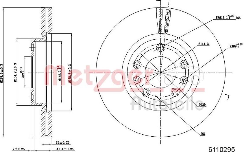 Metzger 6110295 - Kočioni disk www.molydon.hr