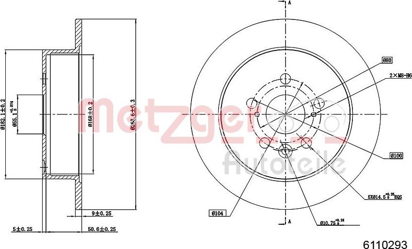 Metzger 6110293 - Kočioni disk www.molydon.hr