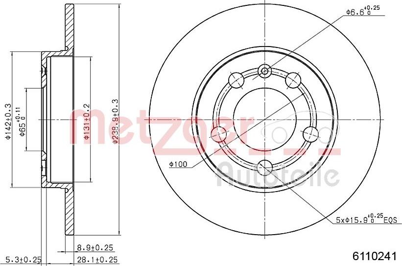 Metzger 6110241 - Kočioni disk www.molydon.hr