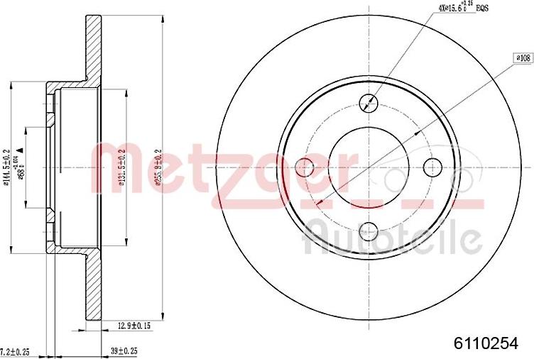 Metzger 6110254 - Kočioni disk www.molydon.hr