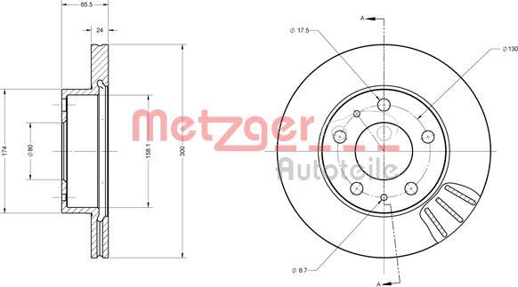 Metzger 6110252 - Kočioni disk www.molydon.hr