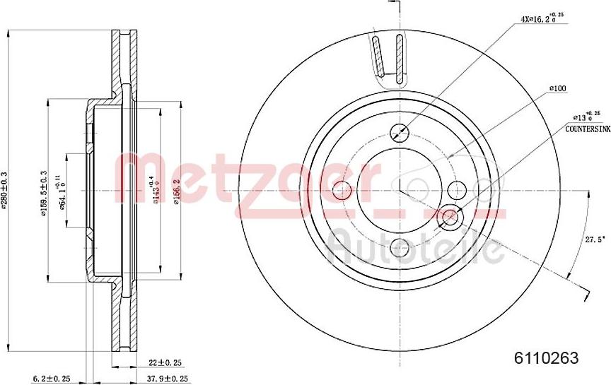 Metzger 6110263 - Kočioni disk www.molydon.hr