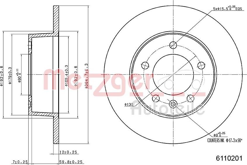 Metzger 6110201 - Kočioni disk www.molydon.hr