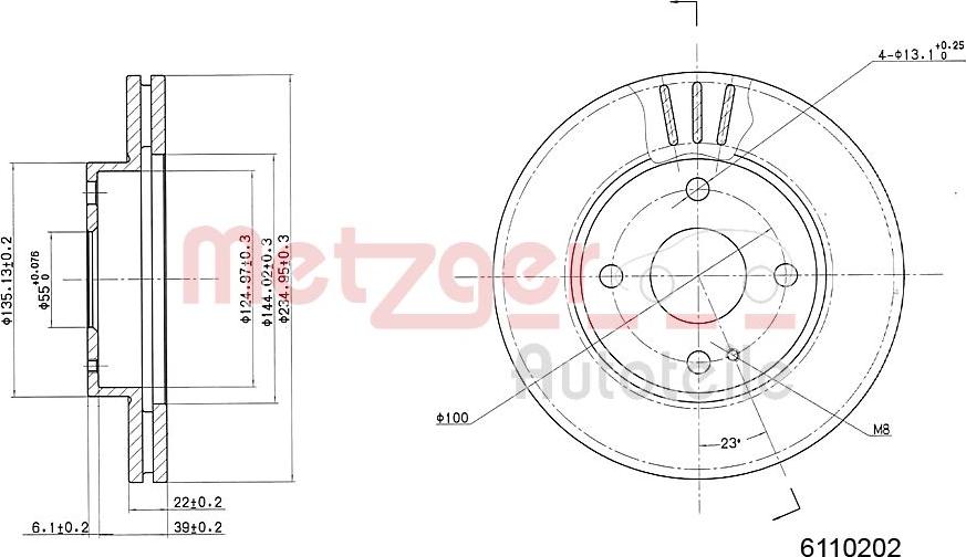 Metzger 6110202 - Kočioni disk www.molydon.hr