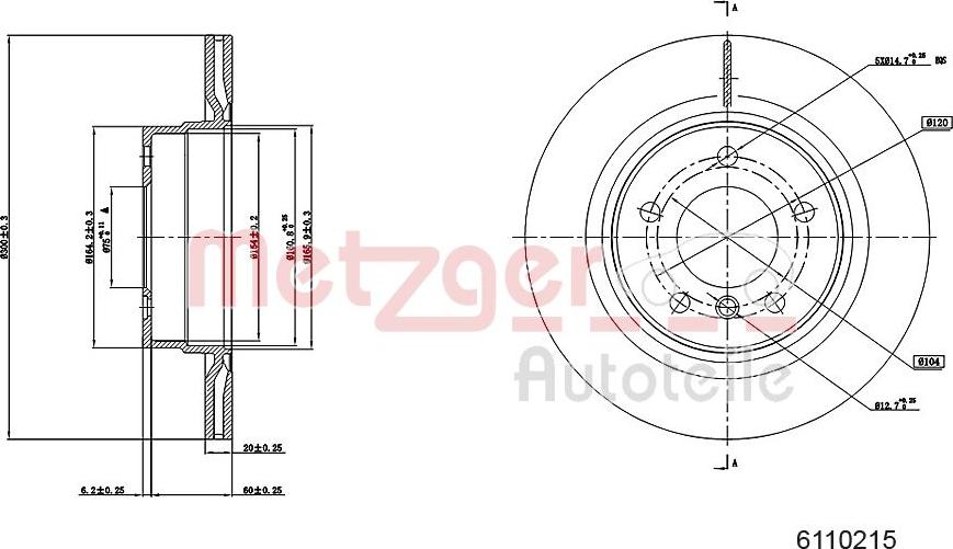 Metzger 6110215 - Kočioni disk www.molydon.hr