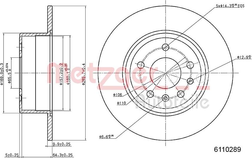 Metzger 6110289 - Kočioni disk www.molydon.hr