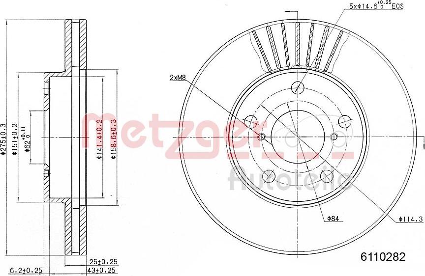 Metzger 6110282 - Kočioni disk www.molydon.hr