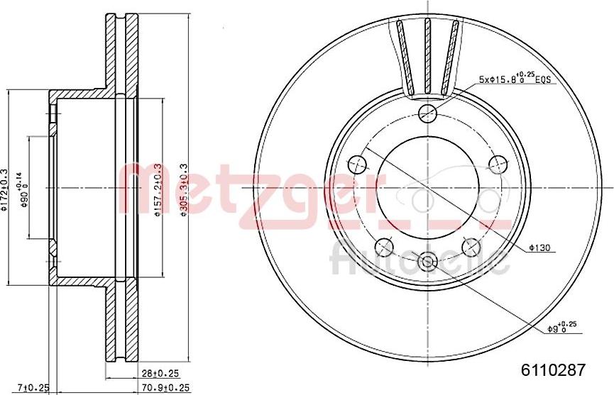 Metzger 6110287 - Kočioni disk www.molydon.hr