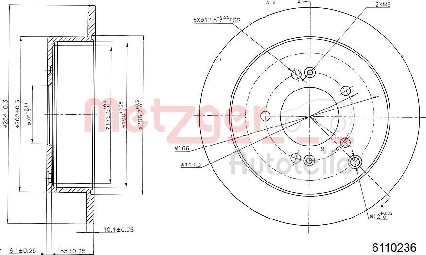 Metzger 6110236 - Kočioni disk www.molydon.hr