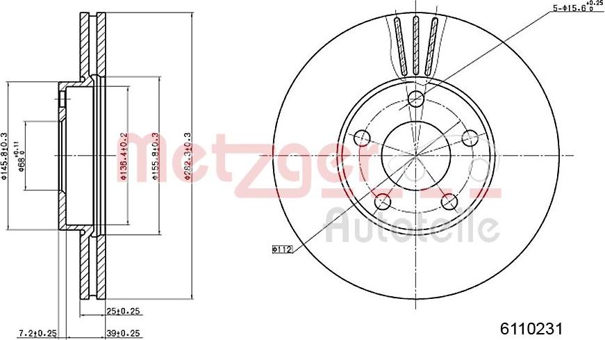 Metzger 6110231 - Kočioni disk www.molydon.hr