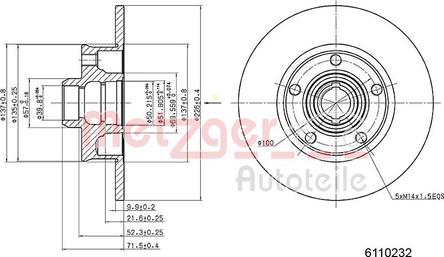 Metzger 6110232 - Kočioni disk www.molydon.hr