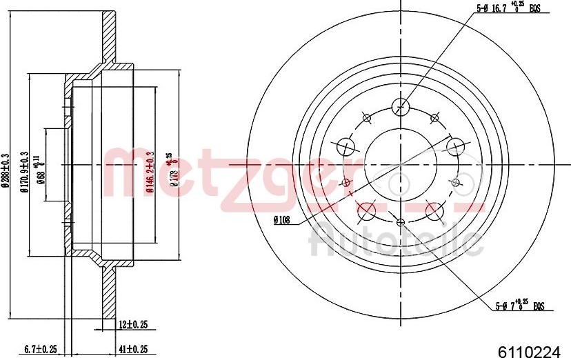 Metzger 6110224 - Kočioni disk www.molydon.hr