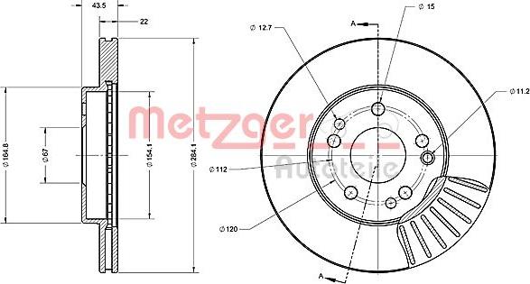 Metzger 6110223 - Kočioni disk www.molydon.hr