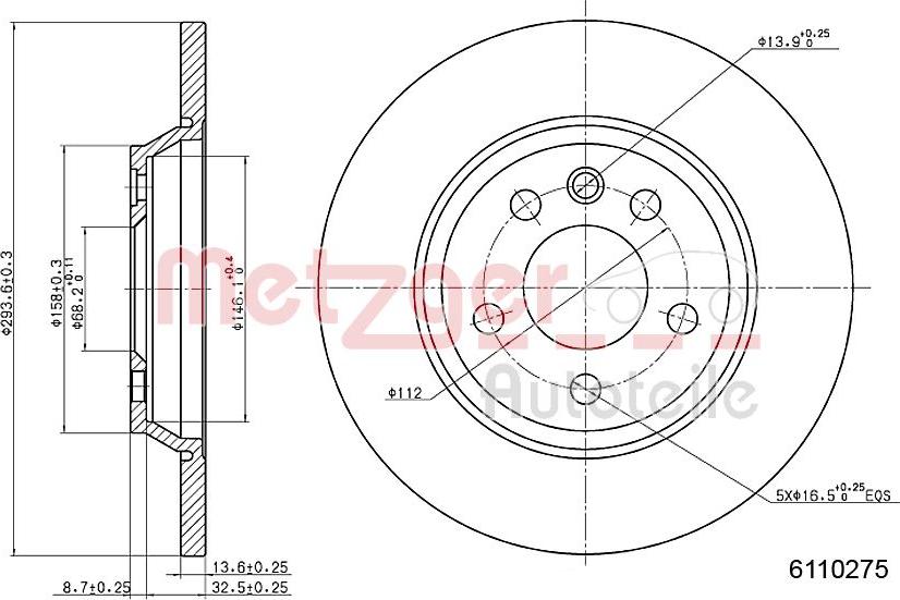 Metzger 6110275 - Kočioni disk www.molydon.hr