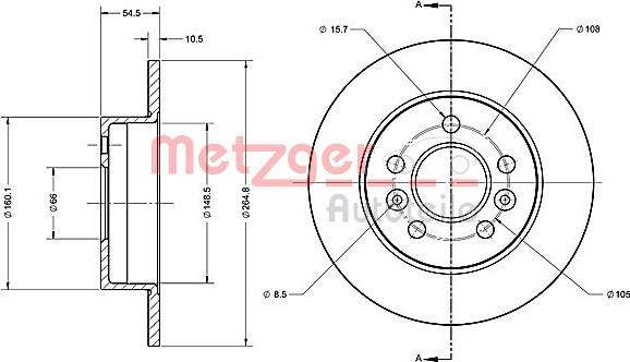 Metzger 6110273 - Kočioni disk www.molydon.hr