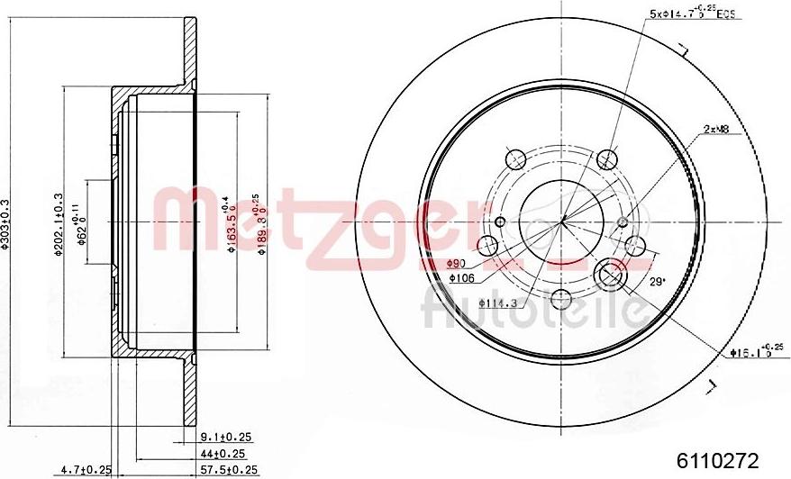 Metzger 6110272 - Kočioni disk www.molydon.hr