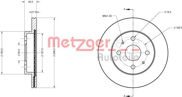 Metzger 6110277 - Kočioni disk www.molydon.hr