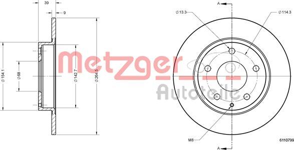 Metzger 6110799 - Kočioni disk www.molydon.hr