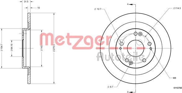 Metzger 6110790 - Kočioni disk www.molydon.hr