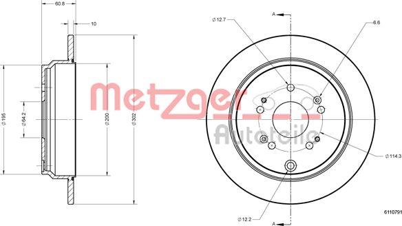 Metzger 6110791 - Kočioni disk www.molydon.hr