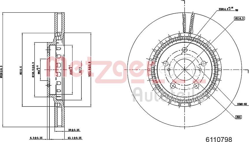 Metzger 6110798 - Kočioni disk www.molydon.hr