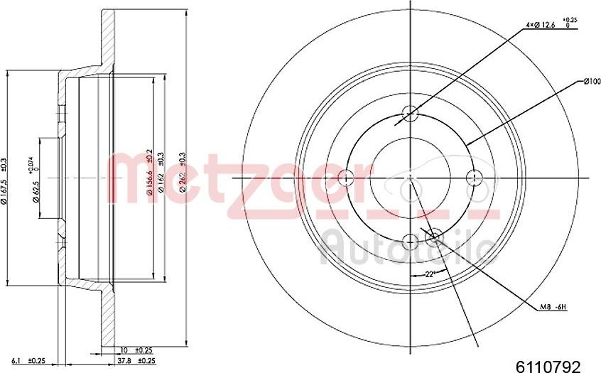 Metzger 6110792 - Kočioni disk www.molydon.hr