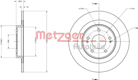 Metzger 6110741 - Kočioni disk www.molydon.hr