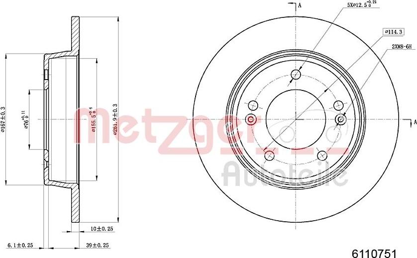 Metzger 6110751 - Kočioni disk www.molydon.hr