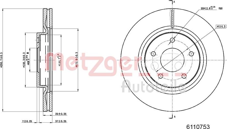 Metzger 6110753 - Kočioni disk www.molydon.hr