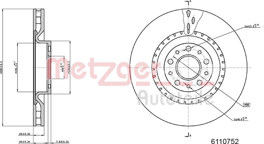 Metzger 6110752 - Kočioni disk www.molydon.hr