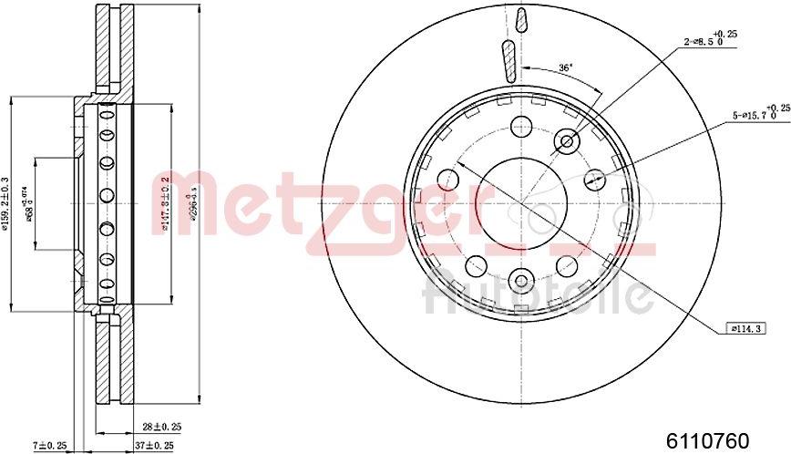 Metzger 6110760 - Kočioni disk www.molydon.hr