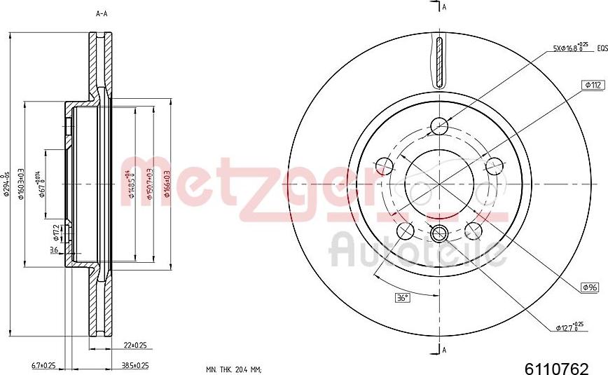 Metzger 6110762 - Kočioni disk www.molydon.hr