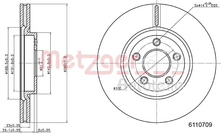 Metzger 6110709 - Kočioni disk www.molydon.hr